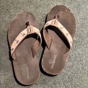 Margaritaville Brown Flip Flops Sz 10